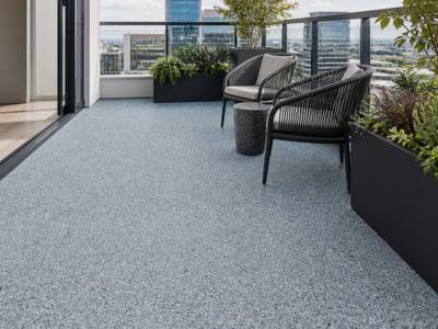 Rubber resurfaced condo balcony